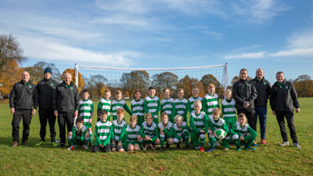 The Knaresborough Celtic Junior Football Club Under 10â€™s in their new kit, sponsored by Lapicida